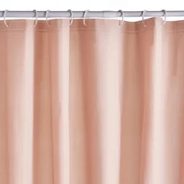 Today Cortina de ducha con diseño de gofres - Rosa - PEVA - 180 x 200 cm - 12 ganchos - TOD3574641275587