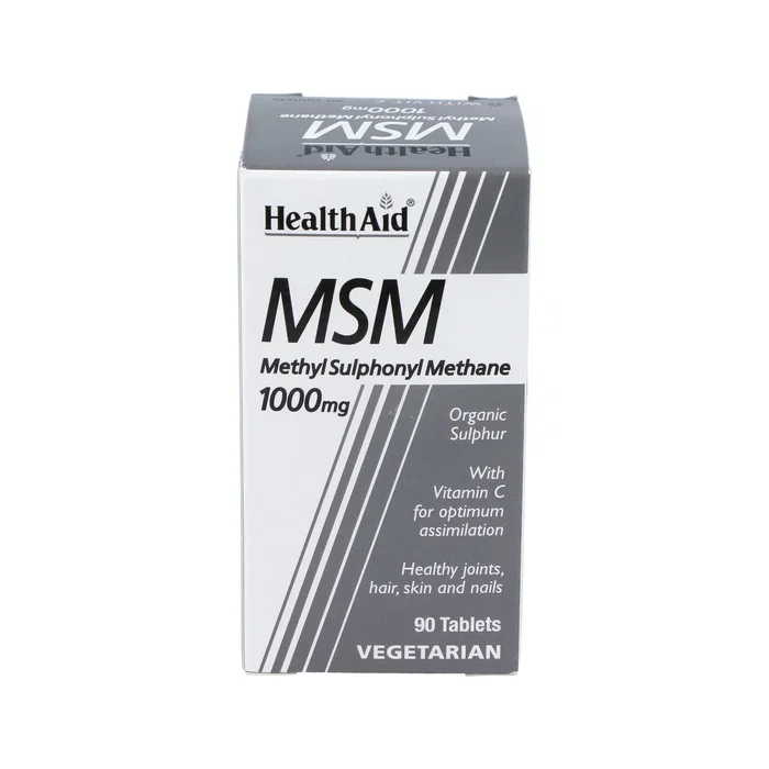 HEALTH AID MSM Metilsulfonilmetano 1000 mg 90 comprimidos HEALTH AID MSM Metilsulfonilmetano 1000 mg 90 comprimidos