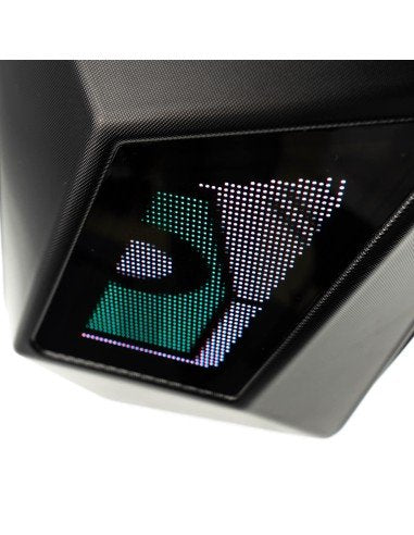 Woxter AC26-009 Mochila LED Loy-Evil Eye 6L Negro con Pantalla LED Personalizable 48x48, Bluetooth, Resistente al Agua