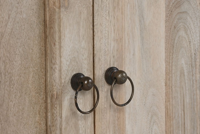 DKD Home Decor Vitrina de Mango y Cristal 90x40x180
