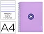 Antartik Cuaderno Espiral Micro A4 Forrada 120 Hojas 90gr Horizontal 5 Bandas Lavanda