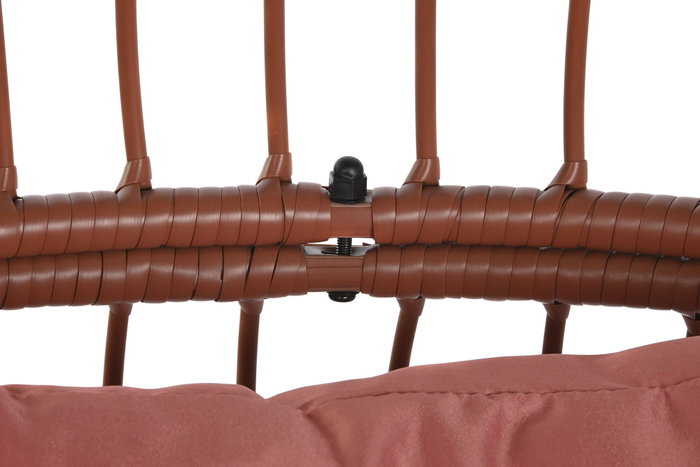 DKD Home Decor Sillón de Terraza y Jardín Terracota Blanco Ratán Sintético 71 x 147 x 99 cm