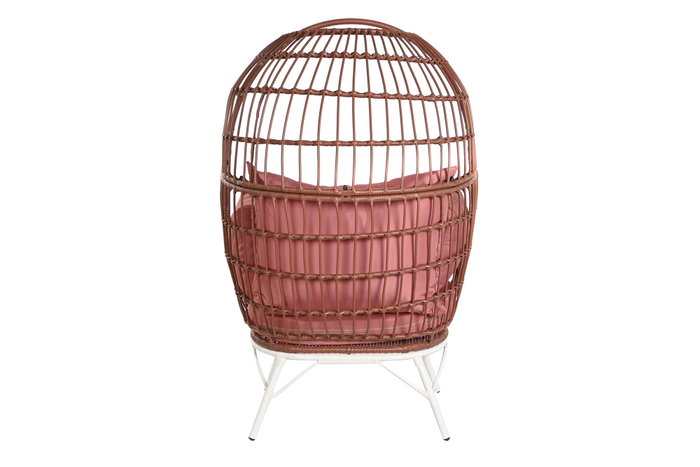 DKD Home Decor Sillón de Terraza y Jardín Terracota Blanco Ratán Sintético 71 x 147 x 99 cm