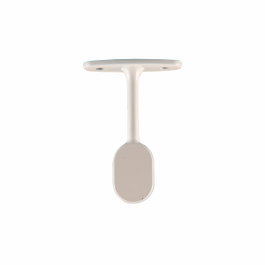 Cintacor Soporte para barra de armario ovalada, acabado blanco, 2 uds