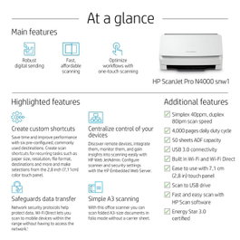 HP ScanJet Pro N4000 snw1 Escáner de alimentación de hojas