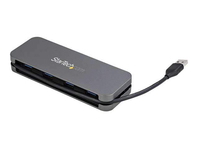 Startech.com Hub USB 3.0 de 4 Puertos USB-A, USB 3.1 Gen 1 SuperSpeed 5 Gbps, Alimentado por Bus, Portátil