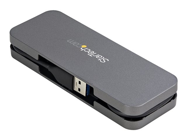 Startech.com Hub USB 3.0 de 4 Puertos USB-A, USB 3.1 Gen 1 SuperSpeed 5 Gbps, Alimentado por Bus, Portátil