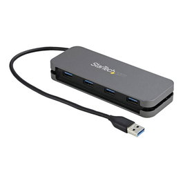 Startech.com Hub USB 3.0 de 4 Puertos USB-A, USB 3.1 Gen 1 SuperSpeed 5 Gbps, Alimentado por Bus, Portátil