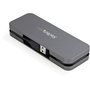 StarTech.com HB30AM4AB Hub USB 3.2 Gen 1 de 4 Puertos USB-A SuperSpeed 5Gbps Tipo A con Cable Integrado de 28 cm Alimentado por Bus, Negro y Gris