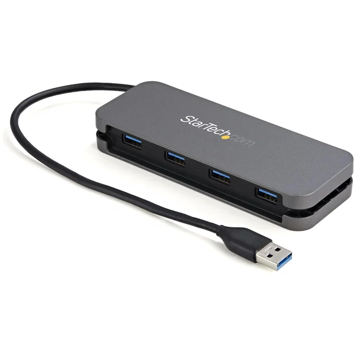 StarTech.com Hub USB 3.2 Gen 1 de 4 Puertos USB-A 5Gbps Negro y Gris