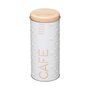5Five Caja metálica Scandi nature para cápsulas de café, Blanco / beige