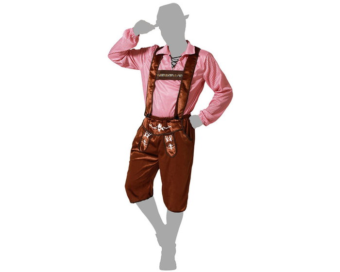 Disfraz Alemán Marrón Hombre Adulto Rosa XL Disfraz Alemán Marrón Hombre Adulto Rosa XL