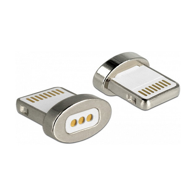 DeLOCK Adaptador Magnético 8 Pin Lightning para Cable, Color Plata - 65928 DeLOCK Adaptador Magnético 8 Pin Lightning para Cable, Color Plata - 65928