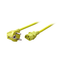EFB Elektronik EK588GE.3V2 Cable de alimentación 90° - C13, Amarillo, 3 m