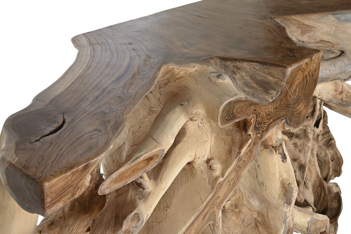 DKD Home Decor Consola Raíz de Teca Natural 150x40x70 cm
