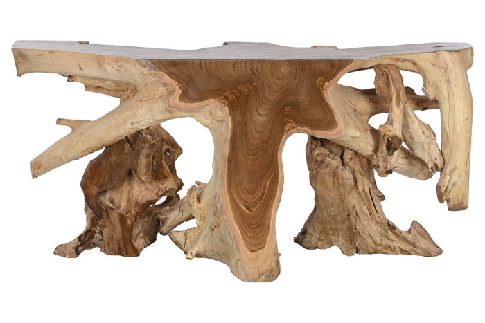 DKD Home Decor Consola Raíz de Teca Natural 150x40x70 cm