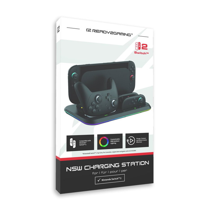 ready2gaming Nintendo Switch 2 Charging Dock con iluminación RGB ready2gaming Nintendo Switch 2 Charging Dock con iluminación RGB