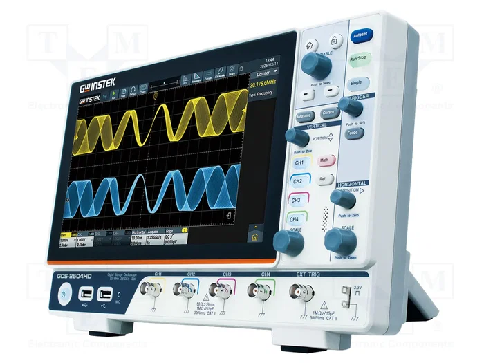 GW INSTEK GDS-2504HD Osciloscopio Digital DSO de 4 Canales y 500MHz