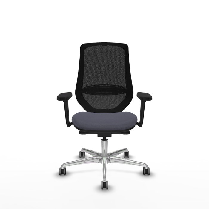 PIQUERAS Y CRESPO Silla de oficina Mardos con mecanismo Sincro/Traslack, Gris oscuro y Negro