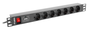 Lanberg PDU-07F-0200-BK Regleta 1U 7 Salidas Schuko 16A Negra