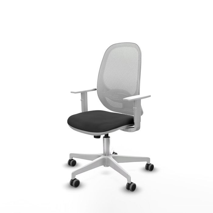 PIQUERAS Y CRESPO Silla de oficina Cilanco con mecanismo Sincro, Gris oscuro y Blanco PIQUERAS Y CRESPO Silla de oficina Cilanco con mecanismo Sincro, Gris oscuro y Blanco