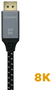 Aisens Cable DisplayPort V1.4 8K@60Hz 0.5m Gris/Negro