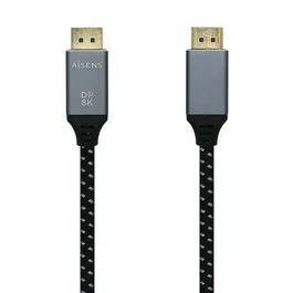 Aisens Cable DisplayPort v1.4 8K 60Hz 0.5m Gris/Negro