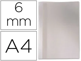 Gbc Tapa de Encuadernación Térmica PVC y Cartulina Lomo 6mm, Formato A4, Blanco, Caja de 100 Unidades