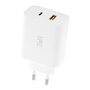 TNB iClick Cargador Compacto USB-C y USB-A 65W - Blanco