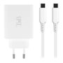 TNB iClick Cargador Compacto USB-C y USB-A 65W - Blanco
