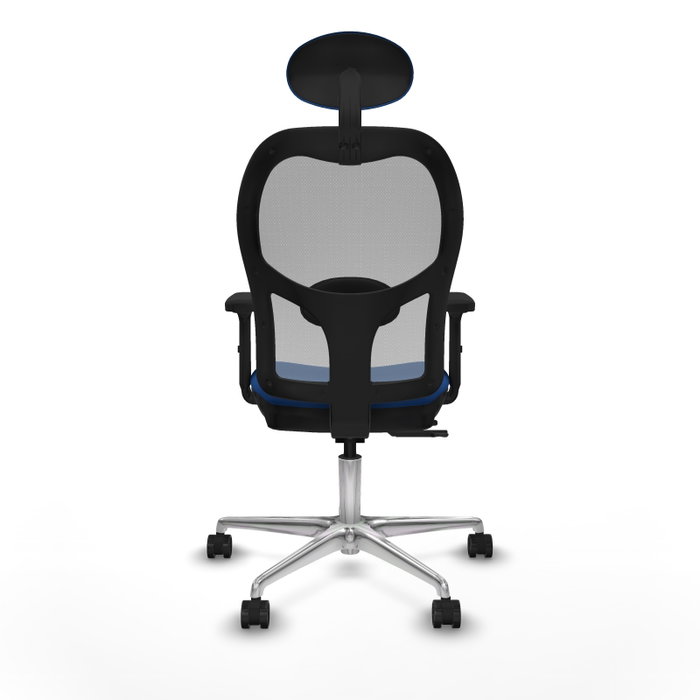 PIQUERAS Y CRESPO Silla de oficina Jorquera con mecanismo Sincro/Traslack, Azul y Gris