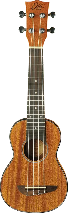EKO Ukelele Soprano Duo Caoba Acabado Natural Satín Para Principiantes Y Avanzados Con Accesorios