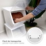 Dovelis Contenedor apilable con ruedas 36L Blanco