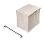Emuca Kit de pantalonero de 7 varillas, cesto y bastidor regulable Quartz para armarios, guías de cierre suave y extracción total, Módulo 90cm, Acabado Titanio
