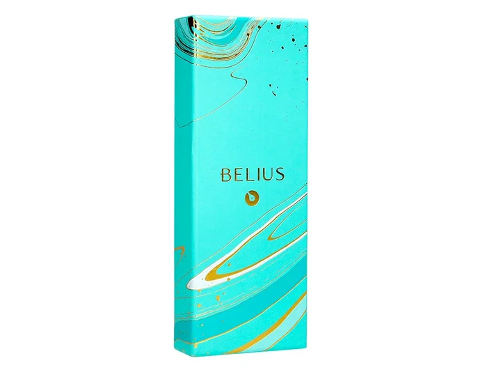 Belius Aqua Boligrafo Aluminio Turquesa Dorado Tinta Azul Punta 1mm Caja Diseño