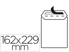 Liderpapel Bolsa N 16 C5 Sobre Blanco Tira Silicona 162x229 mm Paquete 25 Unidades
