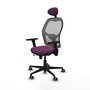 PIQUERAS Y CRESPO Silla de oficina Jorquera con mecanismo Sincro/Traslack, Morado y Gris
