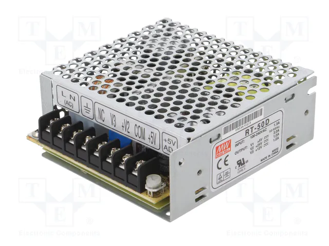 MEAN WELL RT-50D Fuente de alimentación de impulso 51W