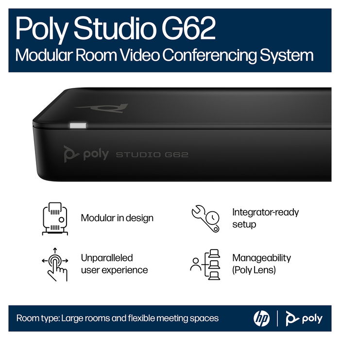 HP Poly Studio G62 Sistema de Videoconferencia con Soporte