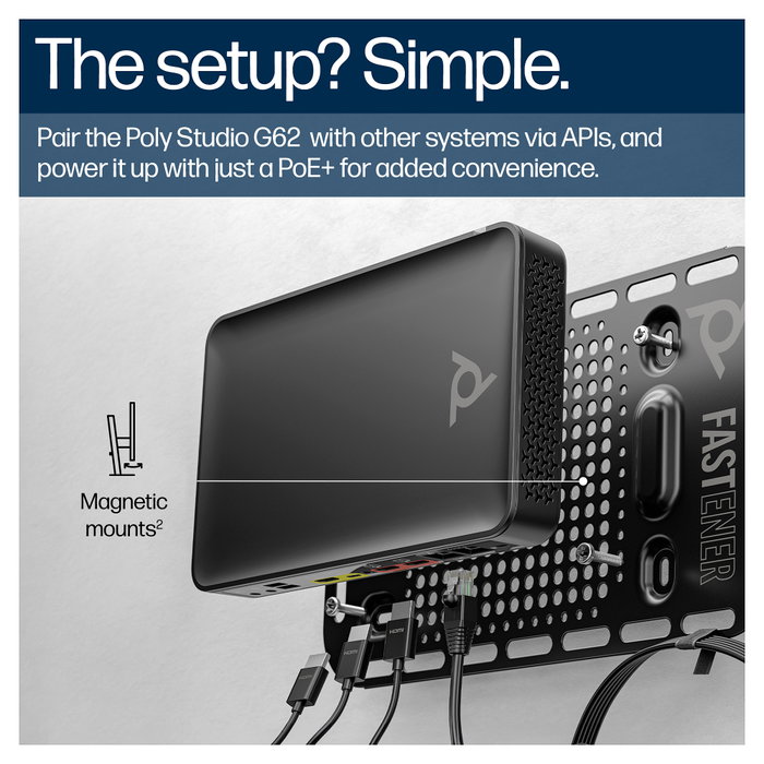 HP Poly Studio G62 con Kit de Placa de Montaje
