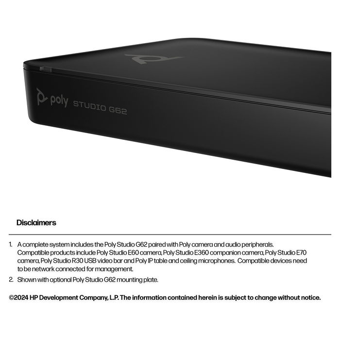 HP Poly Studio G62 Sistema de Videoconferencia con Soporte