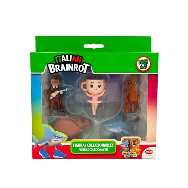 Bizak Italian Brainrot Pack de 5 Figuras de 5 cm - Modelos Surtidos en Español Bizak Italian Brainrot Pack de 5 Figuras de 5 cm - Modelos Surtidos en Español