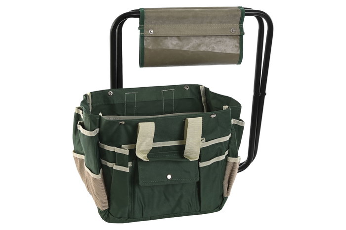 DKD Home Decor Set de 8 Utensilios Terraza y Jardín Verde Negro Aluminio Poliester 45 x 45 x 45 cm