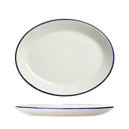 Steelite Dapple-Blue Fuente Oval 28 cm (Set de 12) inevitable de Vitro Porcelana