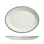 Steelite Dapple-Blue Fuente Oval 28 cm (Set de 12) inevitable de Vitro Porcelana