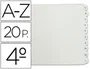Multifin 3003 Separador Alfabético A-Z Plástico Cuarto Apaisado 20 Pestañas 215x155 mm