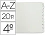 Multifin 3003 Separador Alfabético A-Z Plástico Cuarto Apaisado 20 Pestañas 215x155 mm