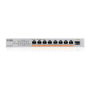 Zyxel XMG-108HP Conmutador No Administrado 8 Puertos 2.5G PoE++ 100W, 1 SFP+, 60 Gbit/s, 10G, CE/EAC