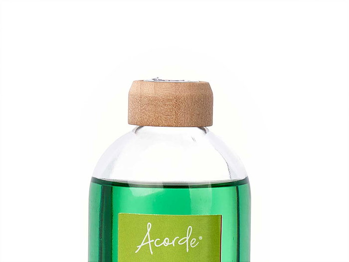 Acorde Set Mikado 100ml con Vela 30H, Bambú, Vidrio, Plástico, Verde, Dimensiones 19x15x7.5cm (Set de 6)