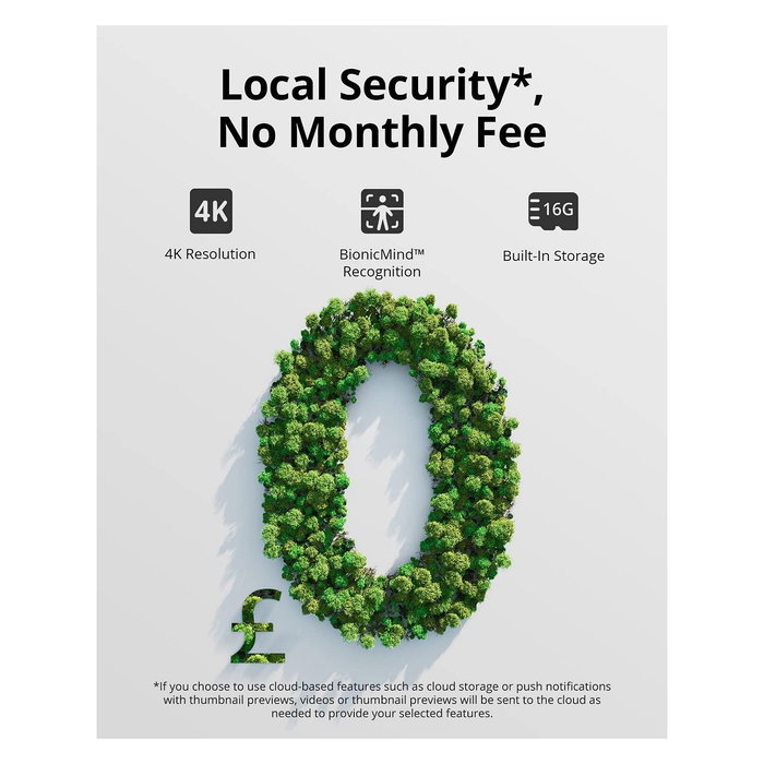 Eufy S330 eufyCam 3 Cámara de Seguridad 4K Exterior con Panel Solar Inalámbrica WiFi, IP67, Visión Nocturna, Detección de Personas/Vehículos